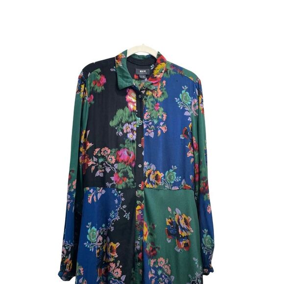 Anthropologie Robin Floral-Print Shirtdress midi dress Size 12 boho‎ spring - Picture 4 of 11